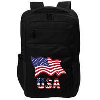 Usa Flag American United States Of America Impact Tech Backpack