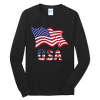 Usa Flag American United States Of America Tall Long Sleeve T-Shirt