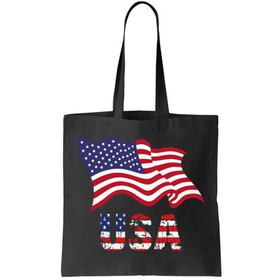 Usa Flag American United States Of America Tote Bag