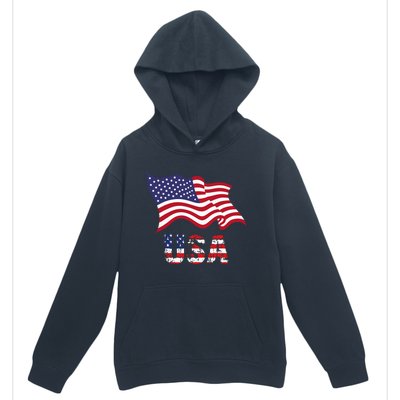 Usa Flag American United States Of America Urban Pullover Hoodie