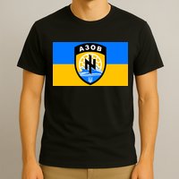 Ukraine Flag Azov Battalion A30B Shield Special Forces T-Shirt