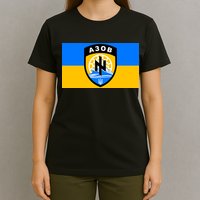 Ukraine Flag Azov Battalion A30B Shield Special Forces T-Shirt