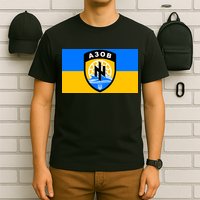 Ukraine Flag Azov Battalion A30B Shield Special Forces T-Shirt
