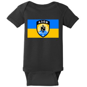 Ukraine Flag Azov Battalion A30B Shield Special Forces Baby Bodysuit