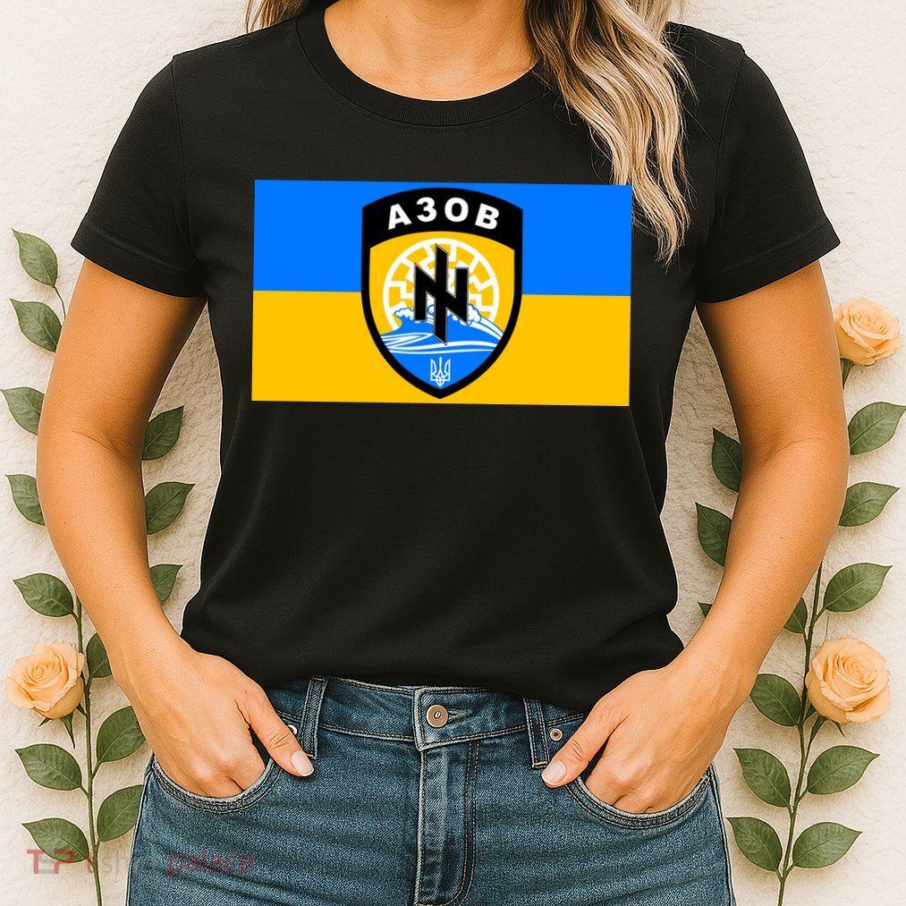 Ukraine Flag Azov Battalion A30B Shield Special Forces Women's T-Shirt