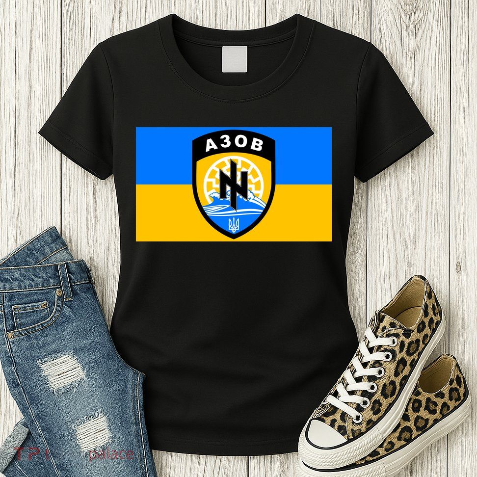 Ukraine Flag Azov Battalion A30B Shield Special Forces Women's T-Shirt
