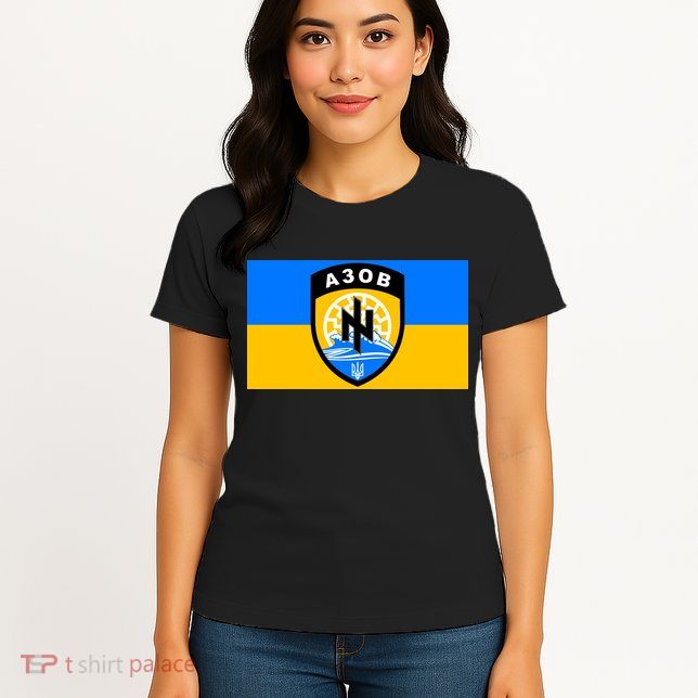 Ukraine Flag Azov Battalion A30B Shield Special Forces Women's T-Shirt