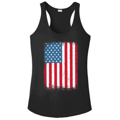 USA Flag American Flag United States of America 4th of July Ladies PosiCharge Competitor Racerback Tank