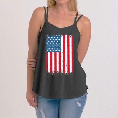 USA Flag American Flag United States of America 4th of July Women's Strappy Tank