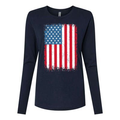 USA Flag American Flag United States of America 4th of July Womens Cotton Relaxed Long Sleeve T-Shirt