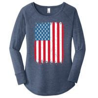 USA Flag American Flag United States of America 4th of July Women's Perfect Tri Tunic Long Sleeve Shirt