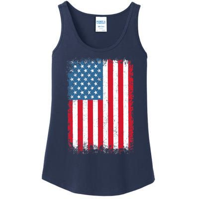 USA Flag American Flag United States of America 4th of July Ladies Essential Tank