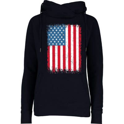 USA Flag American Flag United States of America 4th of July Womens Funnel Neck Pullover Hood