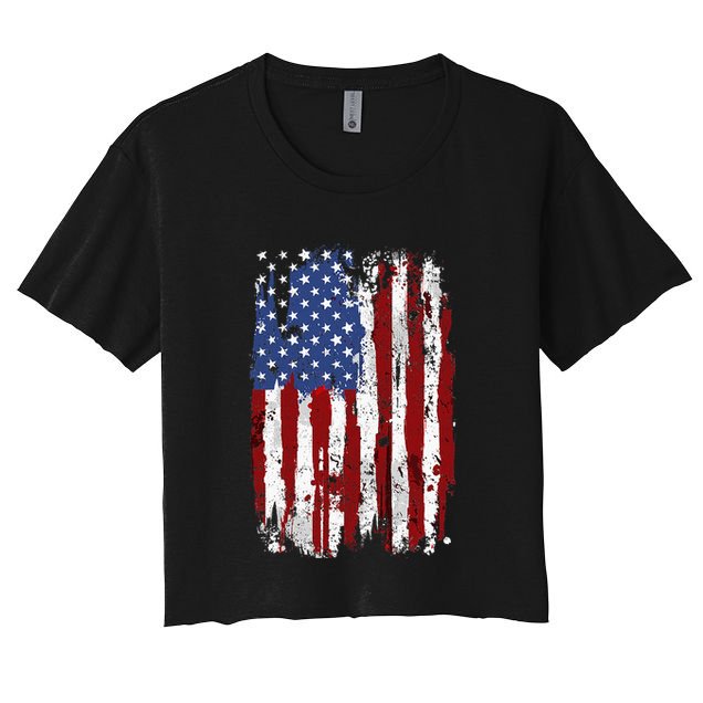 Usa Flag American Flag United States Of America Crop Top