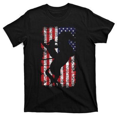 Usa Flag American Pride Texas Equestrian 4th Of July T-Shirt