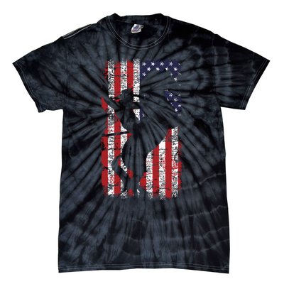 Usa Flag American Pride Texas Equestrian 4th Of July Tie-Dye T-Shirt