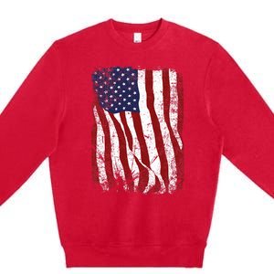 USA Flag American Flag United States Of America 4th Of July Premium Crewneck Sweatshirt