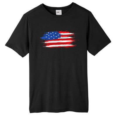 USA Flag American Flag United States of America 4th of July Tall Fusion ChromaSoft Performance T-Shirt