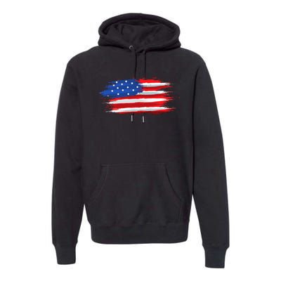 USA Flag American Flag United States of America 4th of July Premium Hoodie