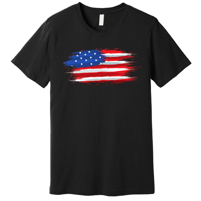 USA Flag American Flag United States of America 4th of July Premium T-Shirt