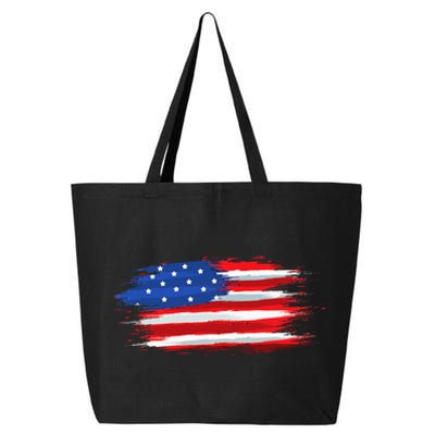 USA Flag American Flag United States of America 4th of July 25L Jumbo Tote