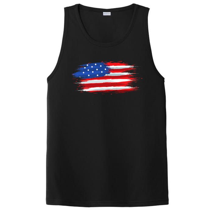 USA Flag American Flag United States of America 4th of July PosiCharge Competitor Tank