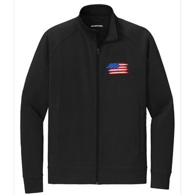 USA Flag American Flag United States of America 4th of July Stretch Full-Zip Cadet Jacket