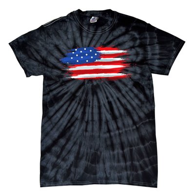 USA Flag American Flag United States of America 4th of July Tie-Dye T-Shirt