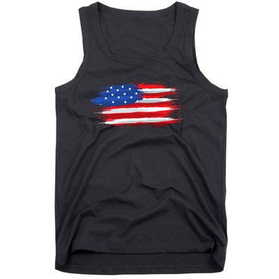 USA Flag American Flag United States of America 4th of July Tank Top