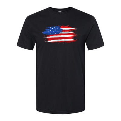 USA Flag American Flag United States of America 4th of July Softstyle CVC T-Shirt