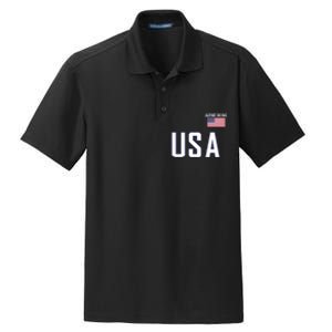 Usa Flag Alpine Skiing Pocket Nordic Ski Jersey Dry Zone Grid Polo