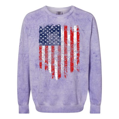 USA Flag American Flag United States of America 4th of July Colorblast Crewneck Sweatshirt