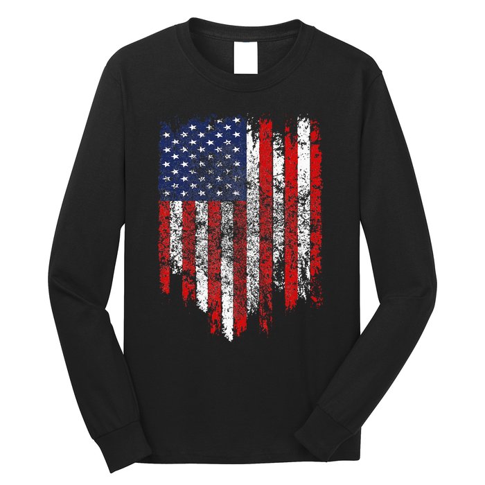 USA Flag American Flag United States of America 4th of July Long Sleeve Shirt