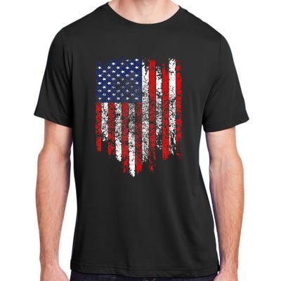 USA Flag American Flag United States of America 4th of July Adult ChromaSoft Performance T-Shirt