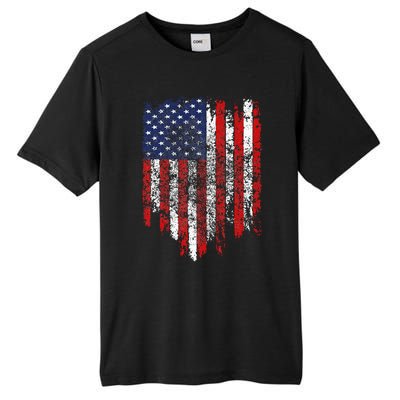 USA Flag American Flag United States of America 4th of July Tall Fusion ChromaSoft Performance T-Shirt