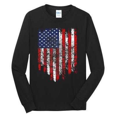 USA Flag American Flag United States of America 4th of July Tall Long Sleeve T-Shirt