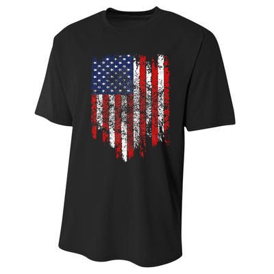 USA Flag American Flag United States of America 4th of July Performance Sprint T-Shirt