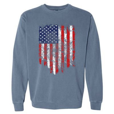 USA Flag American Flag United States of America 4th of July Garment-Dyed Sweatshirt