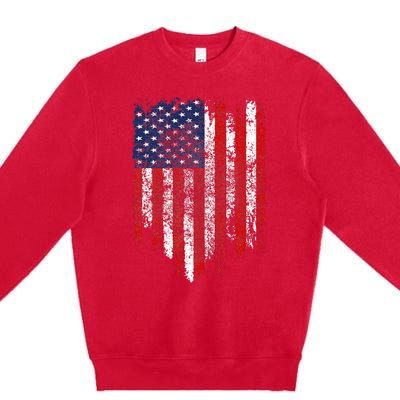 USA Flag American Flag United States of America 4th of July Premium Crewneck Sweatshirt