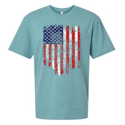 USA Flag American Flag United States of America 4th of July Sueded Cloud Jersey T-Shirt