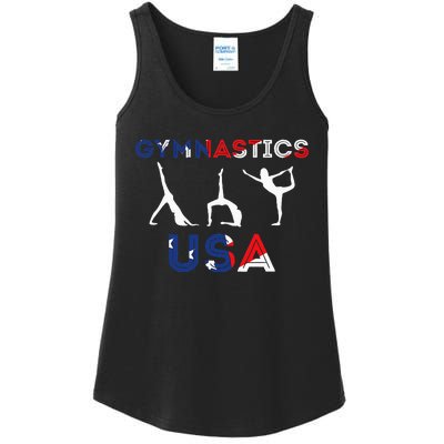 Usa Flag American Team Gymnastics America Gymnast Ladies Essential Tank