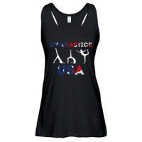 Usa Flag American Team Gymnastics America Gymnast Ladies Essential Flowy Tank