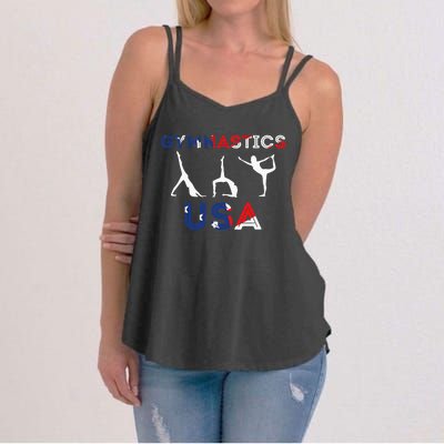 Usa Flag American Team Gymnastics America Gymnast Women's Strappy Tank