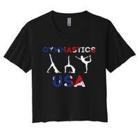 Usa Flag American Team Gymnastics America Gymnast Women's Crop Top Tee