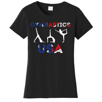 Usa Flag American Team Gymnastics America Gymnast Women's T-Shirt