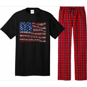 Usa Flag American Veterans Day Military Army Soldier Gift Pajama Set