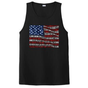 Usa Flag American Veterans Day Military Army Soldier Gift PosiCharge Competitor Tank