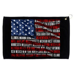 Usa Flag American Veterans Day Military Army Soldier Gift Grommeted Golf Towel