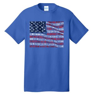 Usa Flag American Veterans Day Military Army Soldier Gift Tall T-Shirt