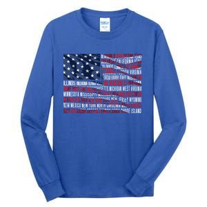 Usa Flag American Veterans Day Military Army Soldier Gift Tall Long Sleeve T-Shirt